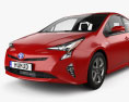 Toyota Prius with HQ interior and engine 2019 3d model