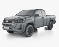 Toyota Hilux Extra Cab Hydrogen prototype 2024 3D модель wire render