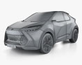 Toyota C-HR Prologue 2024 3d model wire render