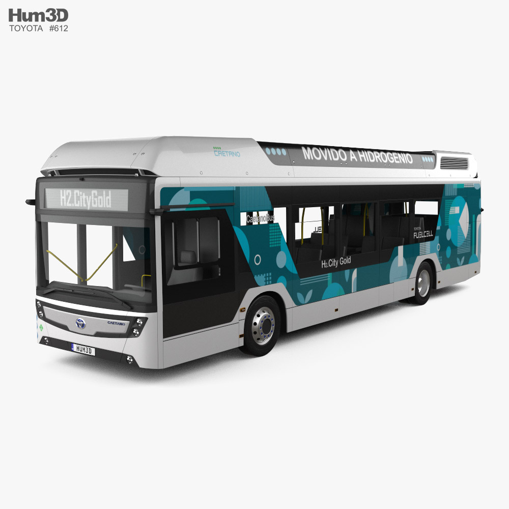 Toyota Caetano Hydrogen Bus 2022 3Dモデル