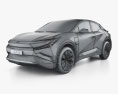 Toyota BZ Compact 2024 3D模型 wire render
