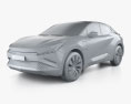 Toyota BZ Compact 2024 3D модель clay render