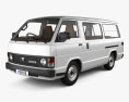 Toyota Hiace Passenger Van with HQ interior 1982 3d model