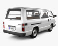 Toyota Hiace Passenger Van with HQ interior 1982 3d model back view