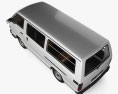 Toyota Hiace Passenger Van with HQ interior 1982 3d model top view