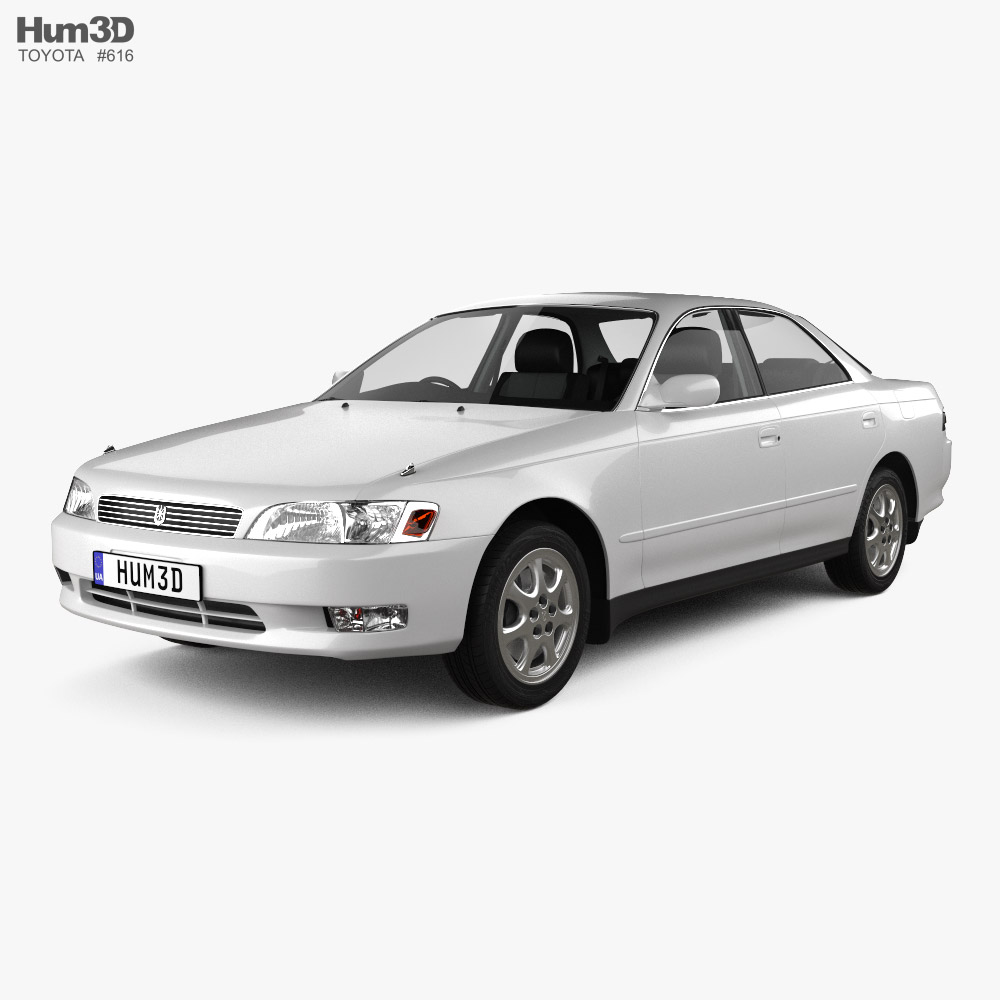 Toyota Mark II with HQ interior 1995 3D model