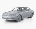 Toyota Mark II with HQ interior 1995 3d model clay render