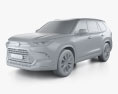 Toyota Grand Highlander Limited US-spec 2024 3D模型 clay render