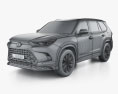 Toyota Grand Highlander Platinum US-spec 2024 3D模型 wire render