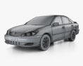 Toyota Camry XLE 2003 3d model wire render