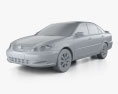 Toyota Camry XLE 2003 3d model clay render