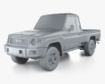 Toyota Land Cruiser 单人驾驶室 Pickup LX 2024 3D模型 clay render