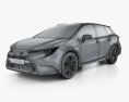 Toyota Corolla touring ハイブリッ WxB JP-spec 2024 3Dモデル wire render