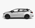 Toyota Corolla touring 混合動力 WxB JP-spec 2024 3D模型 侧视图
