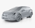 Toyota Corolla touring ハイブリッ WxB JP-spec 2024 3Dモデル clay render