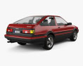 Toyota Sprinter Trueno GT-Apex 3-doors 1989 Modèle 3d vue arrière