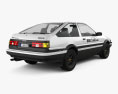 Toyota Sprinter Trueno Initial D 3-doors 1989 3D 모델  back view