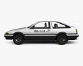 Toyota Sprinter Trueno Initial D 3-doors 1989 3Dモデル side view
