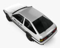 Toyota Sprinter Trueno Initial D 3-doors 1989 3D模型 顶视图