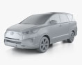 Toyota Innova EV 2024 3D-Modell clay render