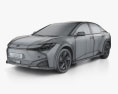 Toyota bZ3 2024 3D модель wire render