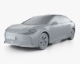 Toyota bZ3 2024 3D модель clay render