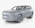 Toyota Grand Highlander Platinum US-spec with HQ interior 2023 3d model clay render