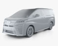 Toyota Vellfire 2021 3d model clay render