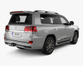 Toyota Land Cruiser VXR with HQ interior 2019 3d model back view