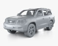 Toyota Land Cruiser mit Innenraum und Motor 2010 3D-Modell clay render