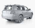 Toyota Land Cruiser с детальным интерьером и двигателем 2010 3D модель