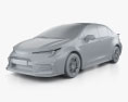 Toyota Corolla 轿车 Apex edition 2024 3D模型 clay render