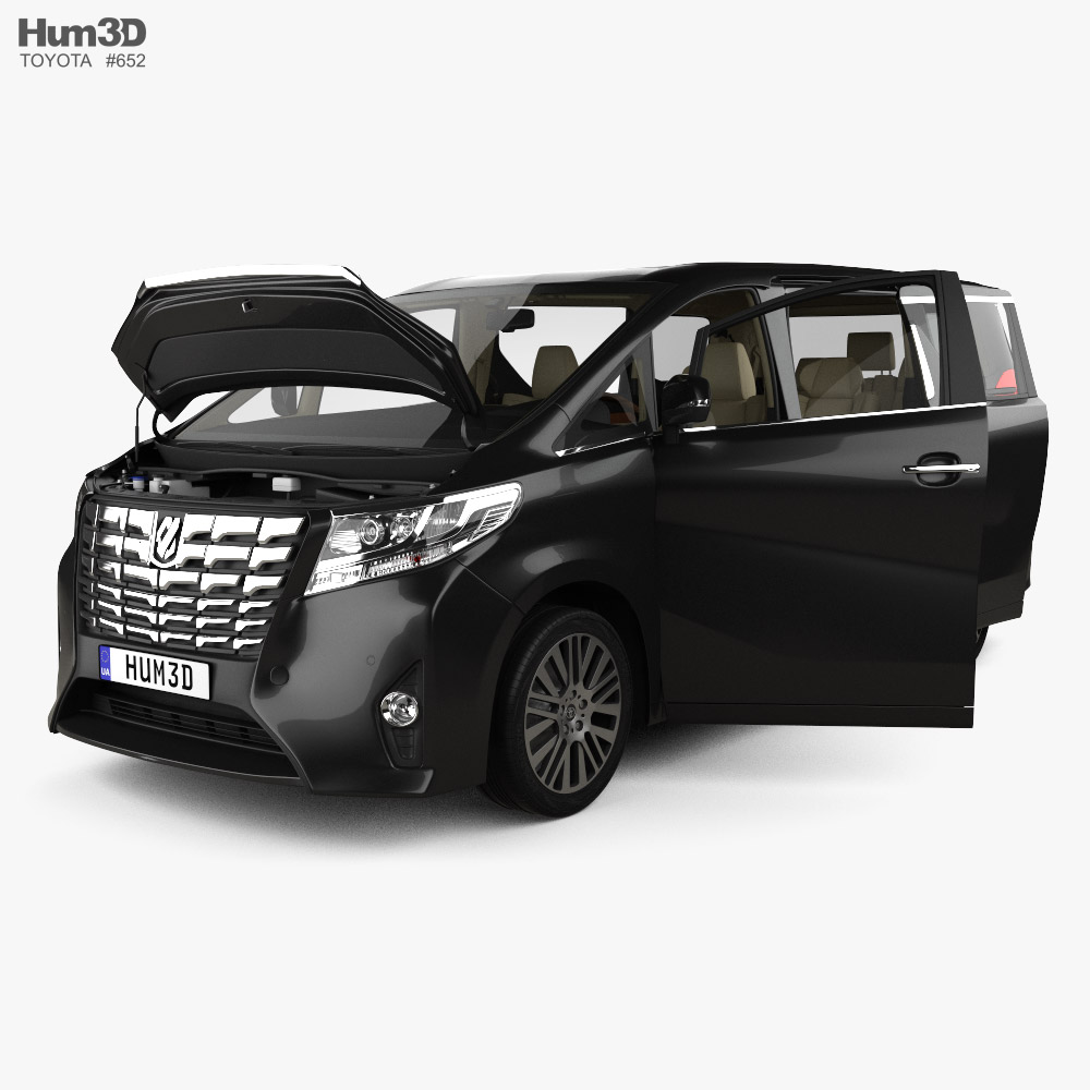 Toyota Alphard CIS-spec with HQ interior and engine 2018 3D model