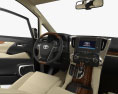 Toyota Alphard CIS-spec mit Innenraum und Motor 2018 3D-Modell dashboard