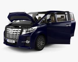 Toyota Alphard with HQ interior and engine RHD 2015 3D model