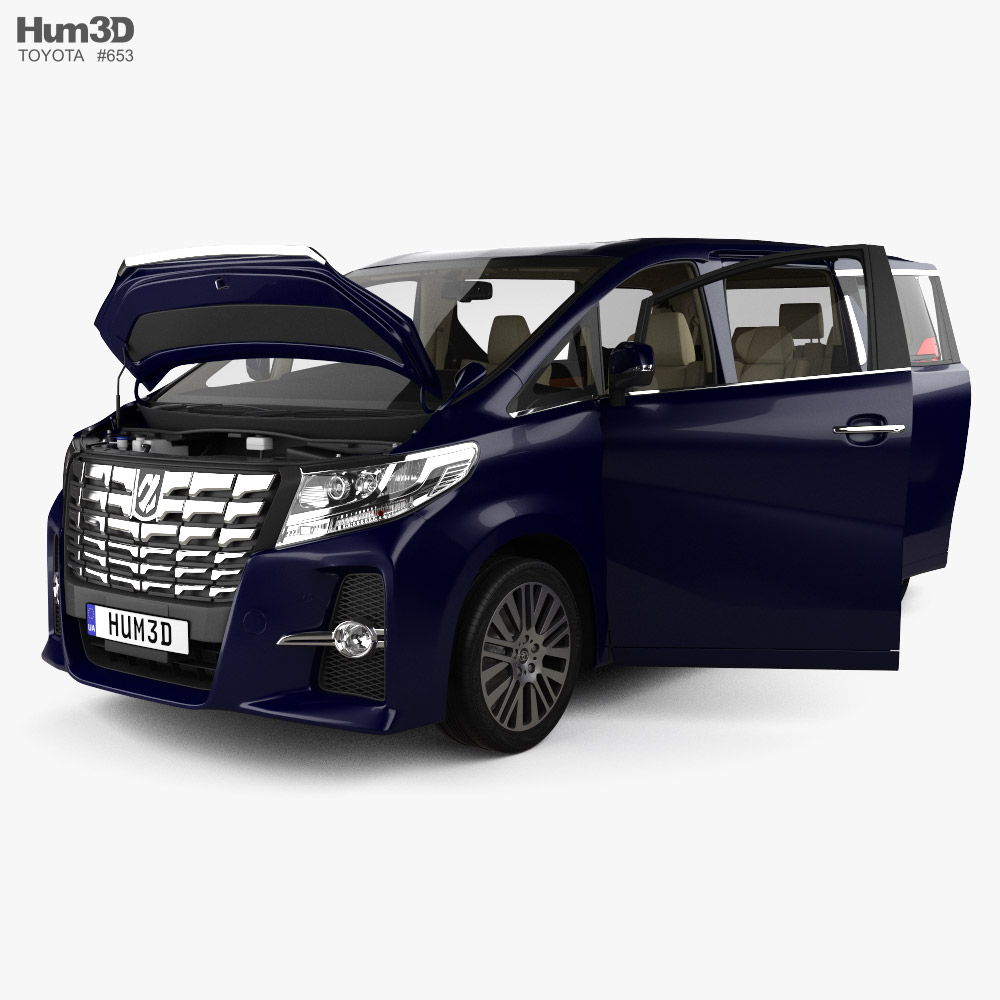 Toyota Alphard with HQ interior and engine RHD 2015 3D model