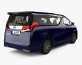 Toyota Alphard with HQ interior and engine RHD 2018 3d model back view