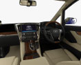 Toyota Alphard con interni e motore RHD 2018 Modello 3D dashboard