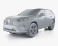 Toyota RAV4 hybride Style 2022 Modèle 3d clay render