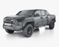 Toyota Tacoma Cabine Dupla Long bed Trailhunter 2024 Modelo 3d wire render
