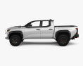 Toyota Tacoma 双人驾驶室 Short 床 TRD Pro 2024 3D模型 侧视图