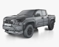 Toyota Tacoma Double Cab Short Bed TRD Sport 2024 3d model wire render