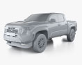 Toyota Tacoma Cabina Doble Short Cama TRD Sport 2024 Modelo 3D clay render