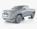 Toyota Tacoma Xtra Cab Long bed TRD PreRunner 2024 3D模型 clay render