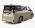 Toyota Alphard ハイブリッ E-Four Executive Lounge 2024 3Dモデル 後ろ姿