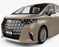 Toyota Alphard 混合動力 E-Four Executive Lounge 2024 3D模型