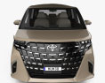 Toyota Alphard 混合動力 E-Four Executive Lounge 2024 3D模型 正面图