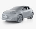 Toyota C-HR PHEV GR Sport 2024 3D модель clay render