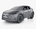 Toyota C-HR 2024 3Dモデル wire render