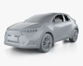 Toyota C-HR 2024 3D модель clay render